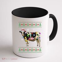 Ugly Christmas Sweater Cow Christmas Lights Sweater Light Up Coffee Mug thumb 1
