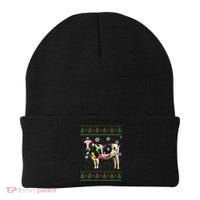 Ugly Christmas Sweater Cow Christmas Lights Sweater Light Up Beanie thumb 0