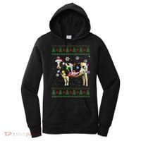 Ugly Christmas Sweater Cow Christmas Lights Sweater Light Up Women's Hoodie thumb 0