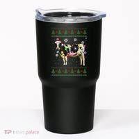 Ugly Christmas Sweater Cow Christmas Lights Sweater Light Up Tumbler thumb 0