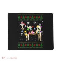 Ugly Christmas Sweater Cow Christmas Lights Sweater Light Up Mousepad thumb 0