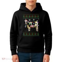 Ugly Christmas Sweater Cow Christmas Lights Sweater Light Up Kids Hoodie thumb 4