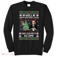 Ugly Christmas Sweater The Office Happy Birthday Jesus Sorry Your Party Sweatshirt thumb 0