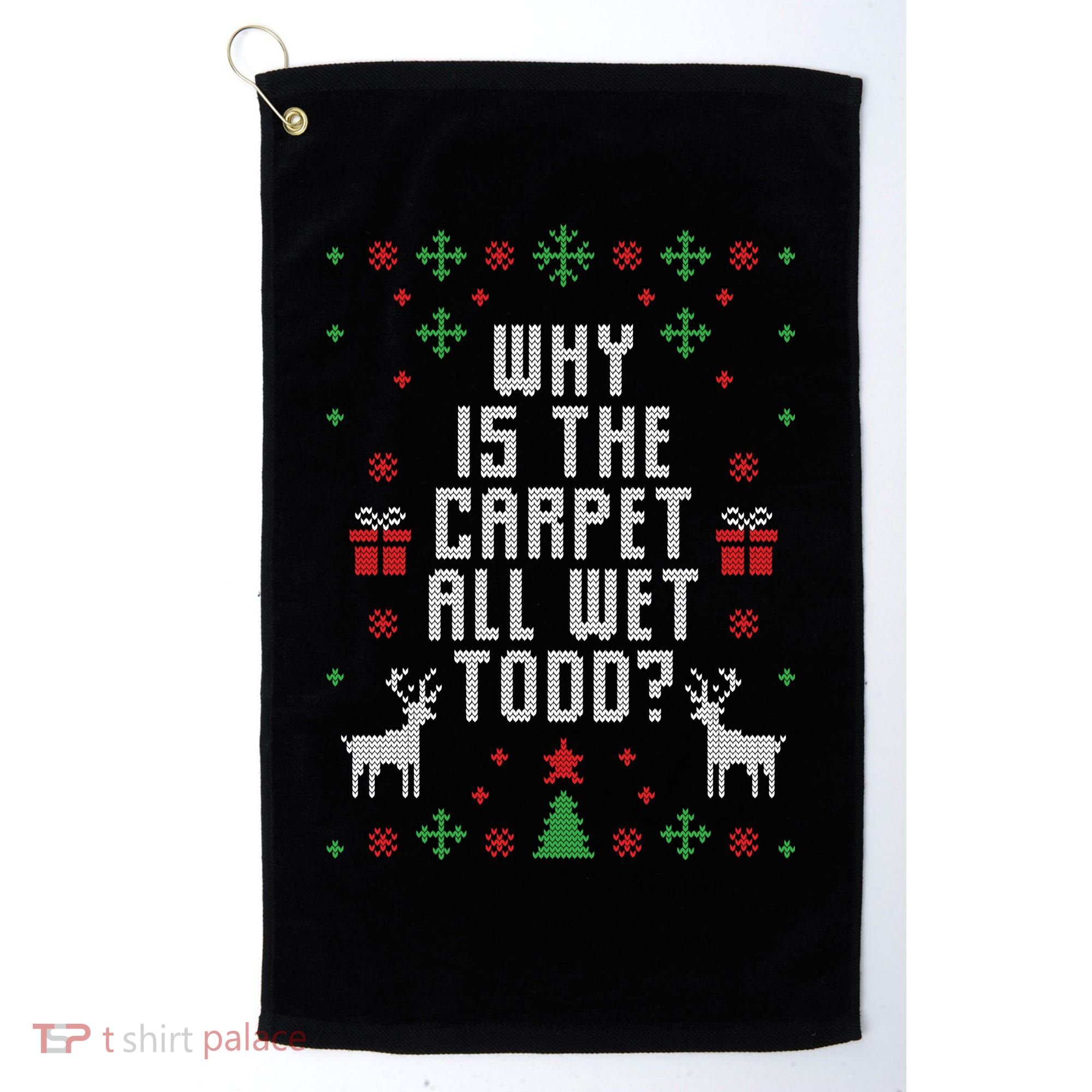 Ugly Christmas Sweater Golf Towel
