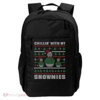 Ugly Christmas Sweater Alternative Chillin With My Snowmies Meaningful Gift Backpack thumb 0