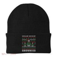 Ugly Christmas Sweater Alternative Chillin With My Snowmies Meaningful Gift Beanie thumb 0