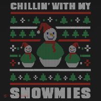 Ugly Christmas Sweater Alternative Chillin With My Snowmies Meaningful Gift Women's Hoodie thumb 2