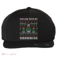 Ugly Christmas Sweater Alternative Chillin With My Snowmies Meaningful Gift Wool Snapback Cap thumb 0