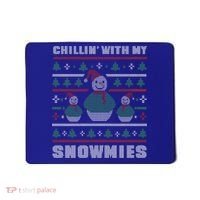 Ugly Christmas Sweater Alternative Chillin With My Snowmies Meaningful Gift Mousepad thumb 0