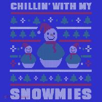 Ugly Christmas Sweater Alternative Chillin With My Snowmies Meaningful Gift Women's Tank Top thumb 5