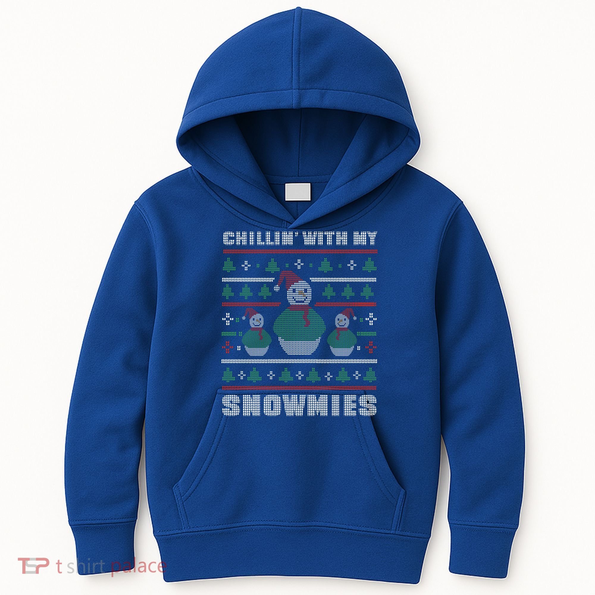 Ugly Christmas Sweater Alternative Chillin With My Snowmies Meaningful Gift Kids Hoodie