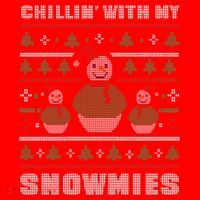 Ugly Christmas Sweater Alternative Chillin With My Snowmies Meaningful Gift Santa Hat thumb 1
