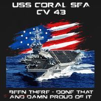 USS Coral Sea CV 43 Aircraft Carrier Veteran USA Flag Xmas T-Shirt thumb 7