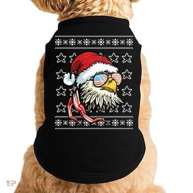 Ugly Christmas Sweater Usa Flag Bald Eagle Christmas Gift Doggie Tank