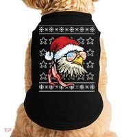 Ugly Christmas Sweater Usa Flag Bald Eagle Christmas Gift Doggie Tank thumb 0