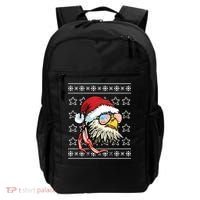 Ugly Christmas Sweater Usa Flag Bald Eagle Christmas Gift Backpack thumb 0