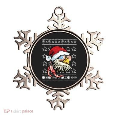 Ugly Christmas Sweater Usa Flag Bald Eagle Christmas Gift Ornament
