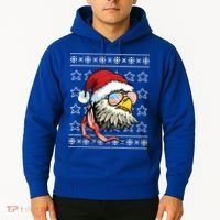 Ugly Christmas Sweater Usa Flag Bald Eagle Christmas Gift Hoodie thumb 2