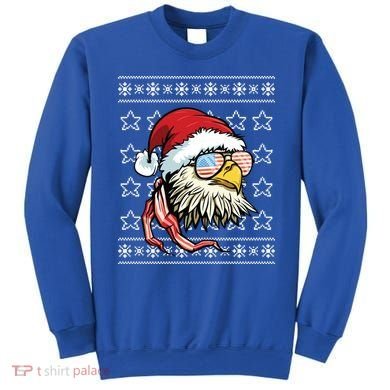 Ugly Christmas Sweater Usa Flag Bald Eagle Christmas Gift Sweatshirt