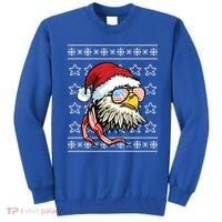 Ugly Christmas Sweater Usa Flag Bald Eagle Christmas Gift Sweatshirt thumb 0