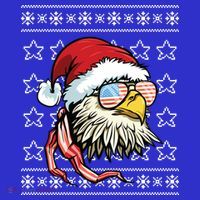 Ugly Christmas Sweater Usa Flag Bald Eagle Christmas Gift Sweatshirt thumb 3