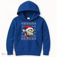 Ugly Christmas Sweater Usa Flag Bald Eagle Christmas Gift Kids Hoodie thumb 0