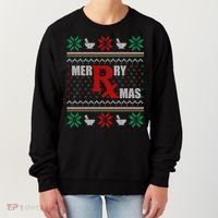 Ugly Christmas Sweater Pharmacy Tech Merry Xmas Pharmacist Gift Women's Sweatshirt thumb 0