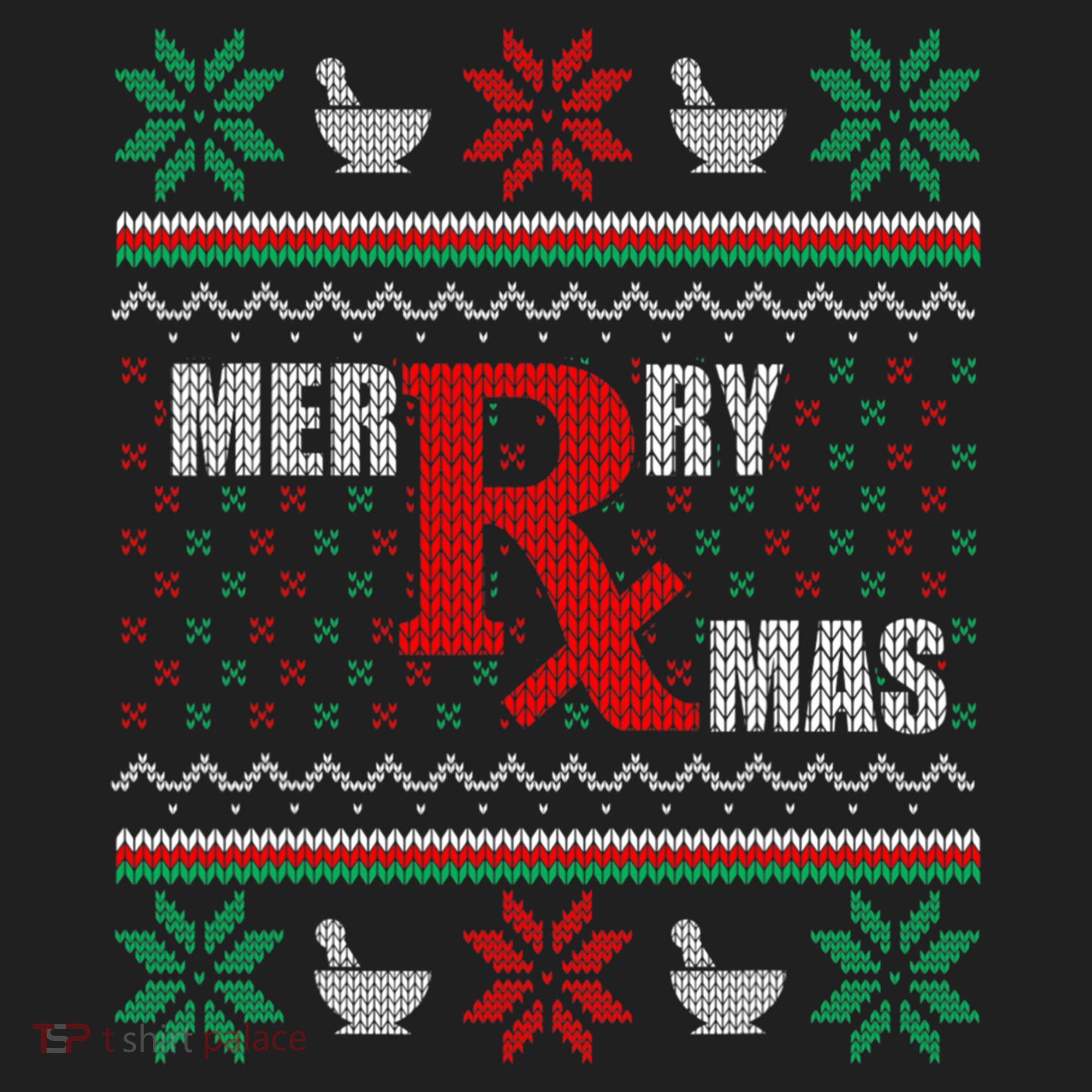 Ugly Christmas Sweater Pharmacy Tech Merry Xmas Pharmacist Gift Women's Sweatshirt