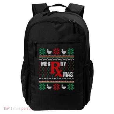 Ugly Christmas Sweater Pharmacy Tech Merry Xmas Pharmacist Gift Backpack