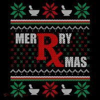 Ugly Christmas Sweater Pharmacy Tech Merry Xmas Pharmacist Gift Women's Hoodie thumb 2