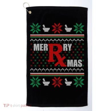 Ugly Christmas Sweater Pharmacy Tech Merry Xmas Pharmacist Gift Golf Towel