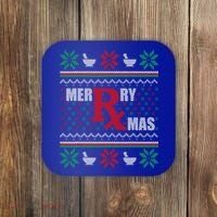 Ugly Christmas Sweater Pharmacy Tech Merry Xmas Pharmacist Gift Coaster thumb 0