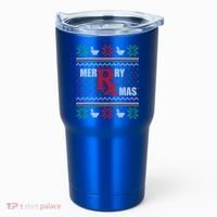 Ugly Christmas Sweater Pharmacy Tech Merry Xmas Pharmacist Gift Tumbler thumb 0