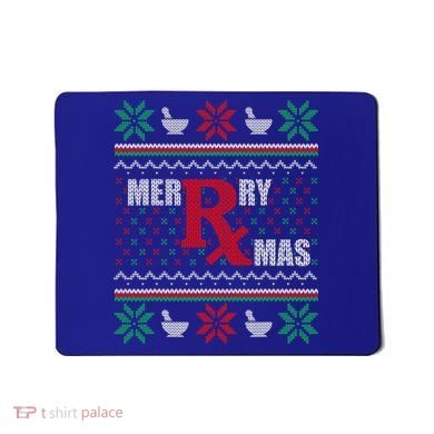 Ugly Christmas Sweater Pharmacy Tech Merry Xmas Pharmacist Gift Mousepad