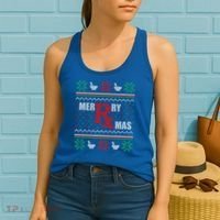 Ugly Christmas Sweater Pharmacy Tech Merry Xmas Pharmacist Gift Women's Tank Top thumb 2