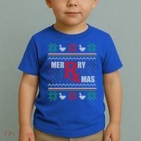 Ugly Christmas Sweater Pharmacy Tech Merry Xmas Pharmacist Gift Toddler T-Shirt thumb 2