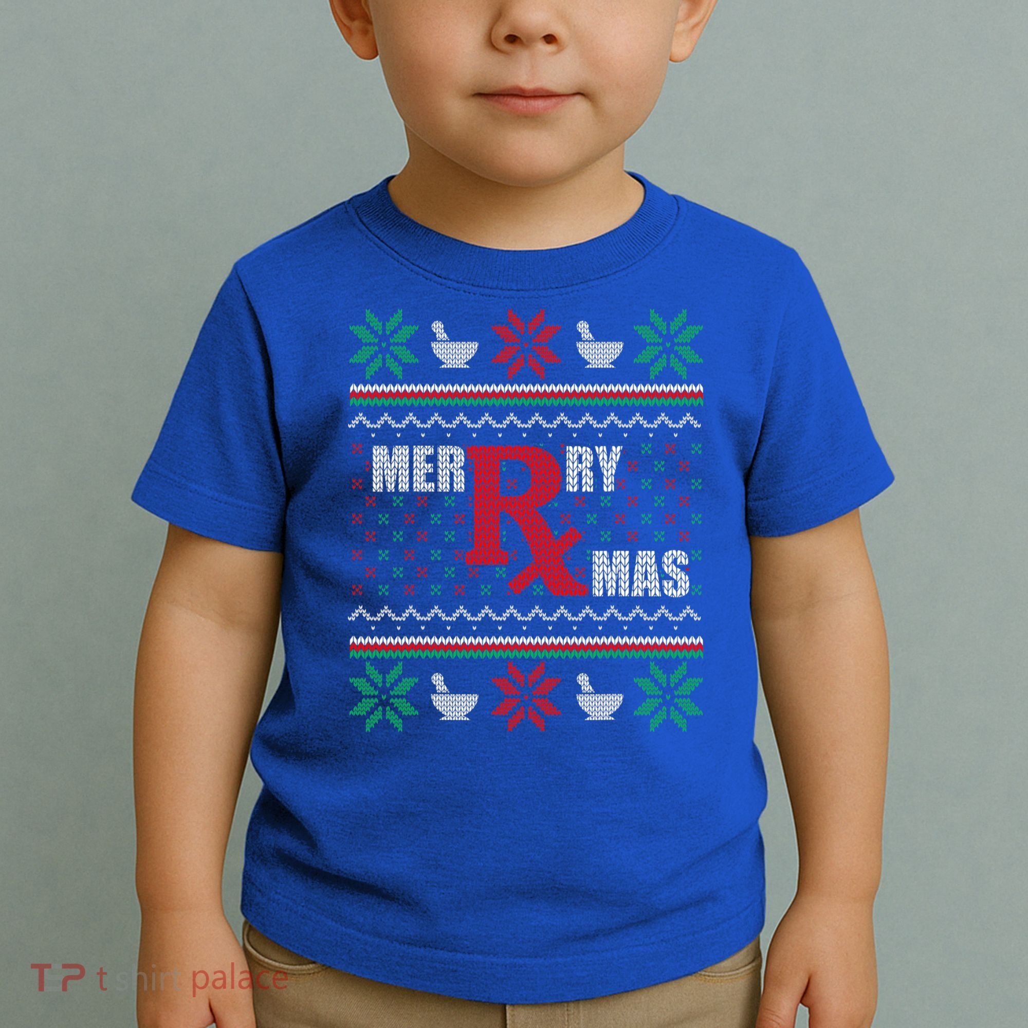 Ugly Christmas Sweater Pharmacy Tech Merry Xmas Pharmacist Gift Toddler T-Shirt