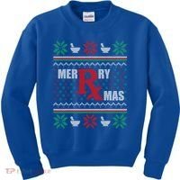 Ugly Christmas Sweater Pharmacy Tech Merry Xmas Pharmacist Gift Kids Sweatshirt thumb 0