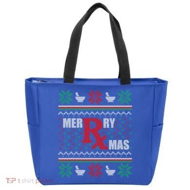 Ugly Christmas Sweater Pharmacy Tech Merry Xmas Pharmacist Gift Tote Bag