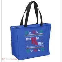 Ugly Christmas Sweater Pharmacy Tech Merry Xmas Pharmacist Gift Tote Bag thumb 2