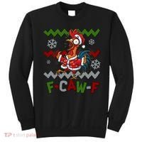 Ugly Christmas Sweater F CAW F Chicken Rooster Sweatshirt thumb 0