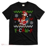 Ugly Christmas Sweater F CAW F Chicken Rooster T-Shirt thumb 0