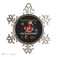 Ugly Christmas Sweater F CAW F Chicken Rooster Ornament thumb 0