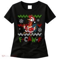 Ugly Christmas Sweater F CAW F Chicken Rooster Women's T-Shirt thumb 0