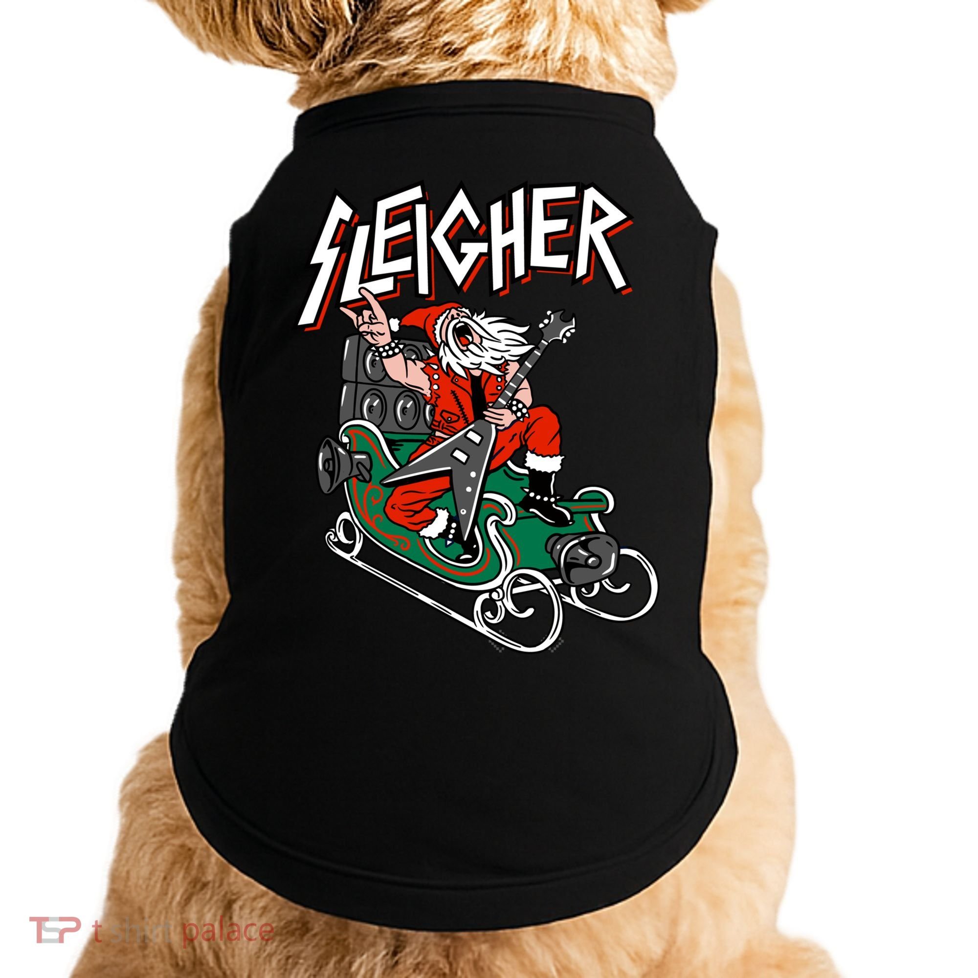 Ugly Christmas Sweater Sleigher Heavy Metal Santa Meaningful Gift Doggie Tank