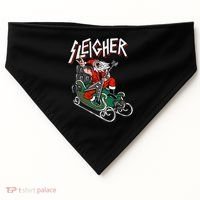 Ugly Christmas Sweater Sleigher Heavy Metal Santa Meaningful Gift USA-Made Doggie Bandana thumb 0