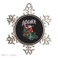 Ugly Christmas Sweater Sleigher Heavy Metal Santa Meaningful Gift Ornament thumb 0