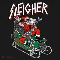 Ugly Christmas Sweater Sleigher Heavy Metal Santa Meaningful Gift Ornament thumb 1