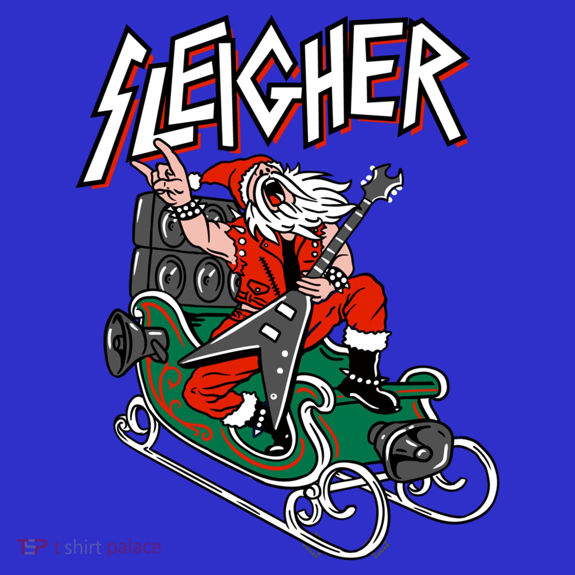 Ugly Christmas Sweater Sleigher Heavy Metal Santa Meaningful Gift Apron