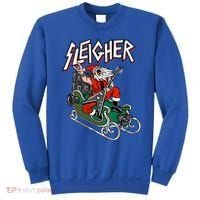 Ugly Christmas Sweater Sleigher Heavy Metal Santa Meaningful Gift Sweatshirt thumb 0